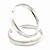 55mm Polished Classic Hoop Earrings In Silver Tone - view 4