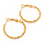 Medium Twisted Hoop Earrings In Gold Plated Metal - 30mm D - view 4
