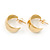 Small Polished Gold Plated Half Hoop Earrings - 18mm D - view 4
