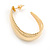 Medium Half Hoop Earrings In Gold Plated Metal - 30mm L - view 6