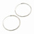 Medium Slim Hoop Earrings In Silver Tone Metal - 37mm D - view 6