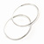 Medium Slim Hoop Earrings In Silver Tone Metal - 37mm D - view 7