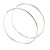 Medium Slim Hoop Earrings In Silver Tone Metal - 37mm D - view 4