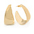 Medium Polished Gold Plated Half Hoop/ Creole Earrings - 37mm L - view 2