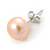 Cream Coloured Freshwater Pearl Stud Earrings In Silver Tone - 10mm L - view 2