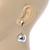 Mirrored Silver Ball Drop Earrings - 45mm L/ 18mm D - view 3