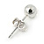 Tiny Ball Stud Earrings In Silver Tone - 4mm - view 5