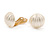 Cream Faux Pearl Clip On Earrings In Gold Tone - 10mm - view 2