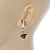 Gold Tone Wire Ball with Black Crystal Drop Earrings - 35mm L - view 3
