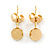 Tiny Ball Stud Earrings In Gold Tone - 4mm D - view 6