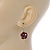 Ruby Red Crystal Ball Drop Earrings In Silver Tone - 30mm L - view 5