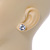 9mm Round Cut Clear CZ Stud Earrings In Silver Tone - view 3