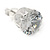 9mm Round Cut Clear CZ Stud Earrings In Silver Tone - view 7