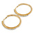 Gold Plated Wire with AB Crystal Hoop Earrings - 58mm D - view 2