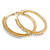 Gold Plated Wire with AB Crystal Hoop Earrings - 58mm D - view 6