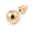 9mm, 7mm, 5mm Set Of 3 Mirrored Gold Tone Acrylic Ball Stud Earrings - view 5