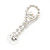 Bridal/ Prom/ Wedding Clear Crystal Pearl Teardop Earrings In Silver Plating - 40mm L - view 4