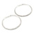 63mm Large Clear Austrian Crystal Hoop Earrings In Silver Tone Metal - view 6