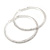 63mm Large Clear Austrian Crystal Hoop Earrings In Silver Tone Metal - view 5