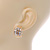 Clear CZ Half Hoop/ Creole Earrings In Gold Plating - 20mm - view 3