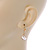 Small Round Cut Cz Drop Earrings In Gold Plating with Leverback Closure - 25mm L - view 3