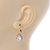 Classic Cz Teardrop Earrings With Leverback Closure In Gold Plating - 27mm L - view 3