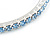 Large Sky Blue Austrian Crystal Hoop Earrings In Rhodium Plating - 6cm D - view 4