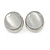 Silver Tone Cat Eye Stone Round Clip On Earring - 20mm - view 4