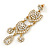 Divine Extravagance Clear Austrian Crystal Chandelier Earrings In Gold Tone - 80mm L - view 4