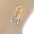 Silver Plated Clear Austrian Crystal 'Alegria' Butterfly Stud Earrings - 18mm Width - view 3
