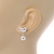 Delicated Faux Pearl Bow Drop Earrings In Silver Tone - 20mm L - view 3