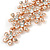 75mm Statement Clear Crystal Floral Chandelier Earrings In Rose Gold Tone - view 5