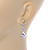 Delicate Clear Cz Teardrop Earrings In Rhodium Plating - 35mm L - view 6