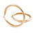 90mm Oversized Etched Gold Tone Thick Hoop Earrings - view 2