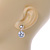 Stunning Round Cut Clear CZ Floral Drop Earrings In Rhodium Plated Alloy - 20mm L - view 3