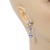 Delicate Clear Cz Teardrop Earrings In Rhodium Plated Alloy - 35mm L - view 5