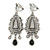 Vintage Inspired Chandelier Crystal Clip On Earrings In Silver Tone - 65mm L