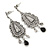 Vintage Inspired Crystal Chandelier Earrings In Silver Tone - 65mm L - view 2