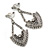 Vintage Inspired Chandelier Crystal Clip On Earrings In Aged Silver Tone - 60mm L - view 2