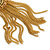 Gold Tone Long Chain Chandelier Drop Earrings - 90mm L - view 5