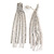 Statement Clear Crystal Tassel Clip On Earrings In Silver Tone - 80mm L - view 2