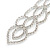 Long Clear Crystal Tie Chadelier Earrings In Silver Tone - 11cm L - view 4