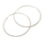 10.5cm Oversized Slim Clear Crystal Hoop Earrings In Silver Tone - view 4