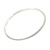 10.5cm Oversized Slim Clear Crystal Hoop Earrings In Silver Tone - view 3