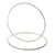 10.5cm Oversized Slim Clear Crystal Hoop Earrings In Silver Tone