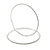 95mm Oversized Slim Clear Crystal Hoop Earrings In Silver Tone