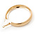 60mm Large Etched Hoop Earrings In Gold Tone Metal - view 3