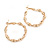Small Twisted Hoop Earrings In Gold Tone Metal - 30mm D - view 2