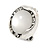 15mm Button Shape Crystal, Glass Stone Clip On Earrings In Silver Tone Metal - view 4