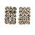 Small C Shape Clear Crystal Clip On Earrings In Gold Tone - 17mm L - view 2